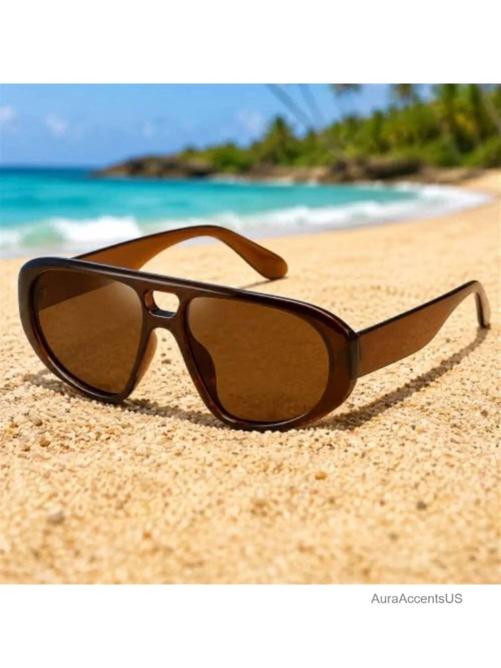 Aviator Sunglasses UV400 Lightweight Square Frame Unisex Eyewear
